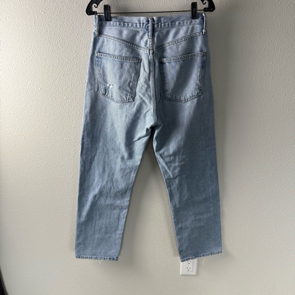 AGOLDE 90's Mid Rise Loose Fit Jeans Snapshot Denim NWT Distressed Women’s 27 - Picture 12 of 16